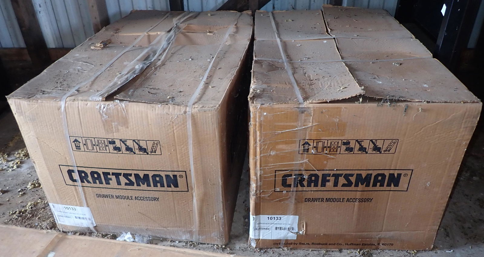 Craftsman Red Work Bench & (2) 5 Drawer Kits (1 of 5)