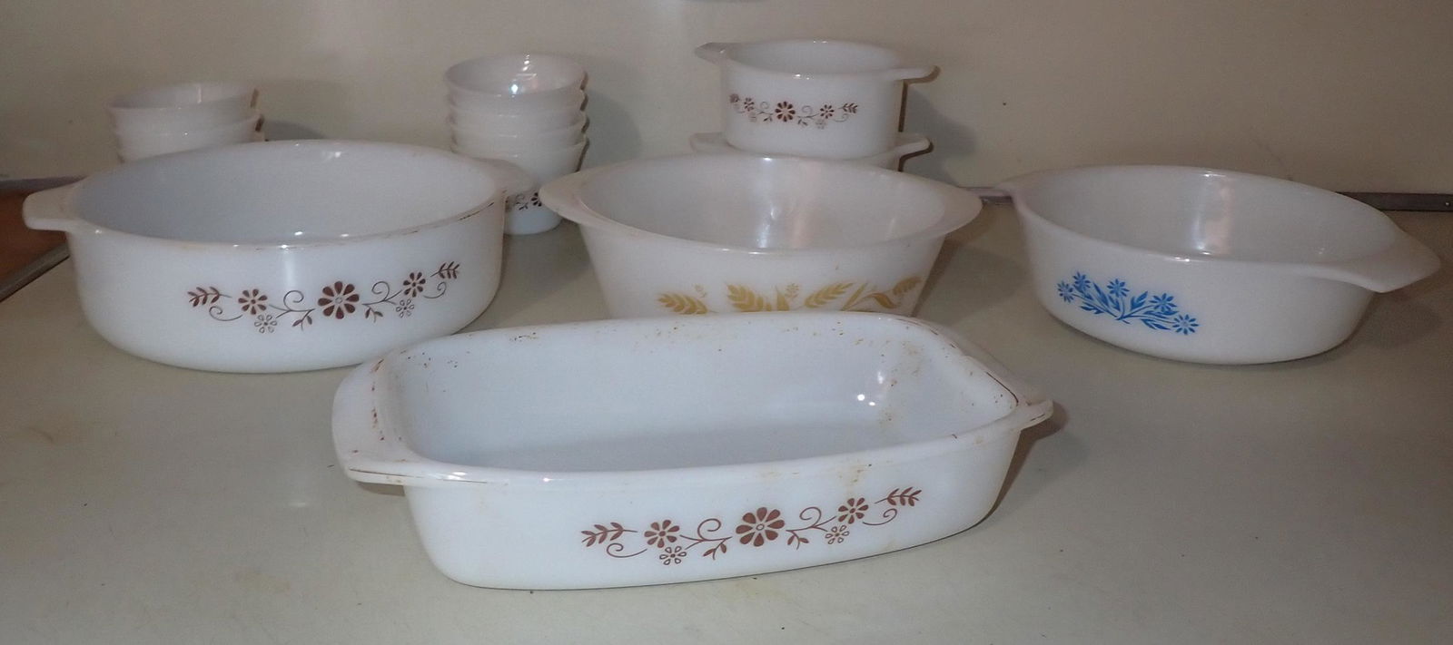 Fire King Sears & Dynaware: Largest is approx 8 1/2" in diameter