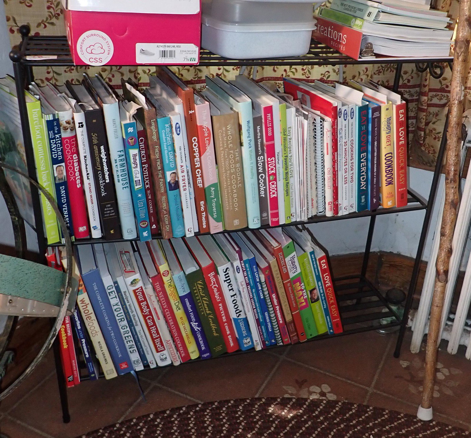 Longaberger Shelf: Approx 9 1/2" x 33" x 31" tall. Does not include items on it. Pick up in afternoon only