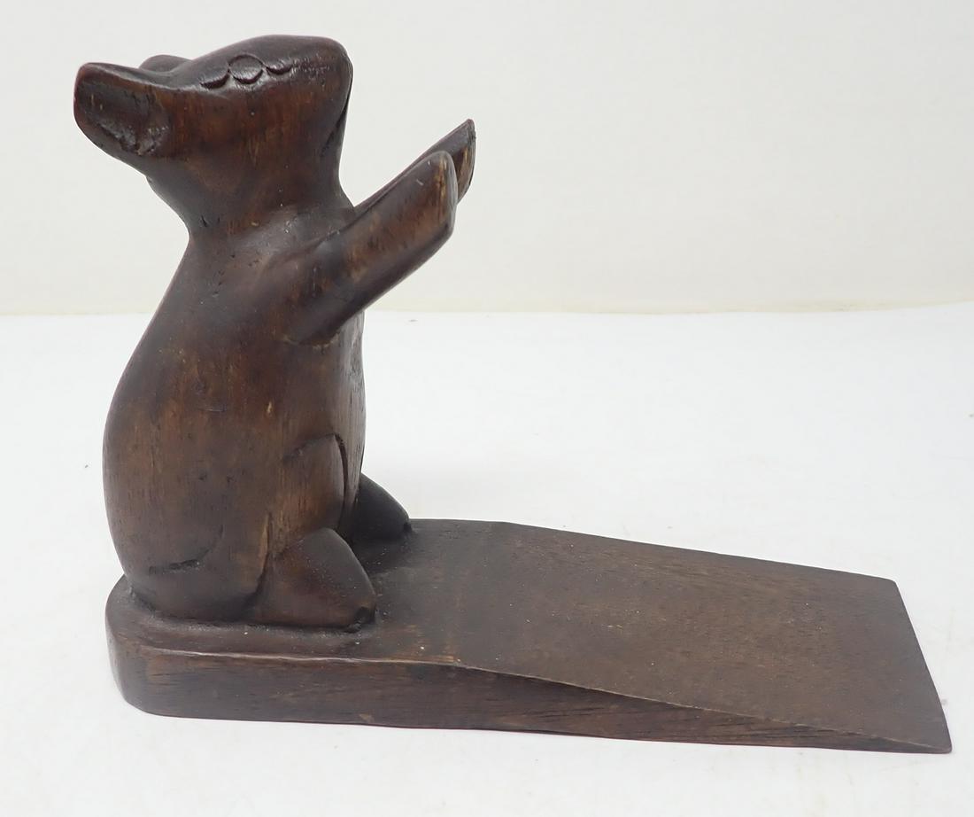 Wooden Mouse Doorstop: Approx 3" x 7 7/8" x 6" tall