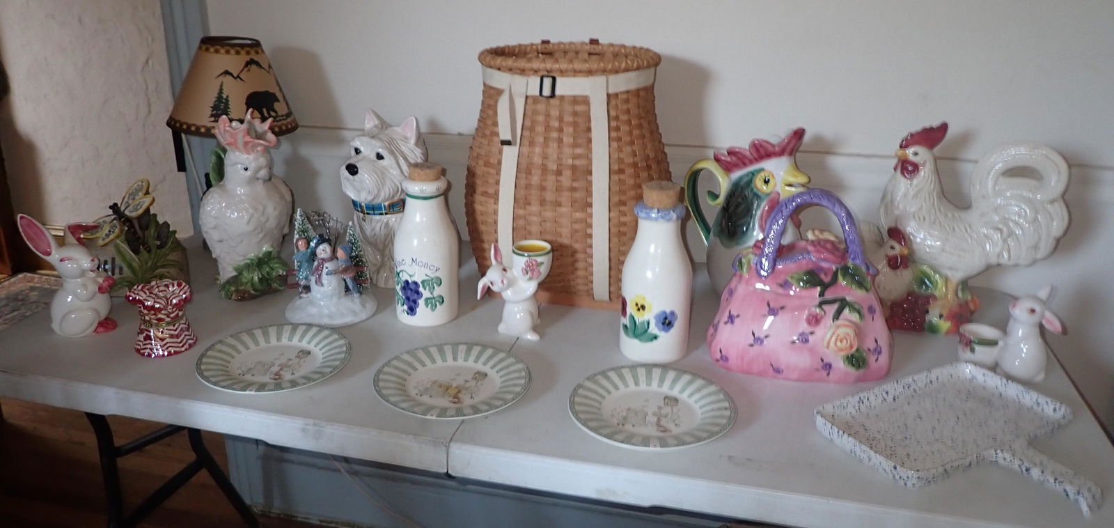 Trappers Basket Cookie Jars Pitchers Pfaltzgraff Plates (1 of 8)