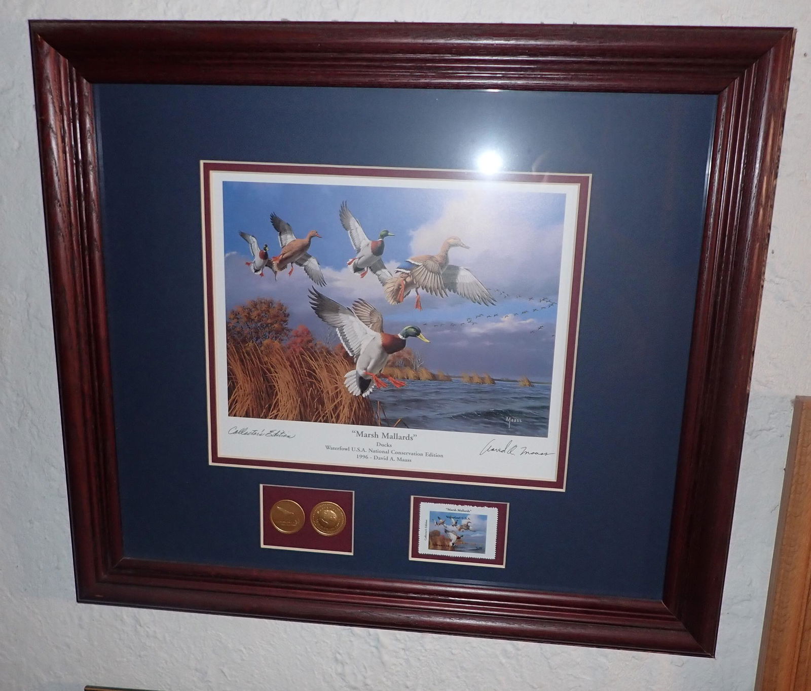 David Maas Signed Mallard Duck Print Stamp Tokens (1 of 7)