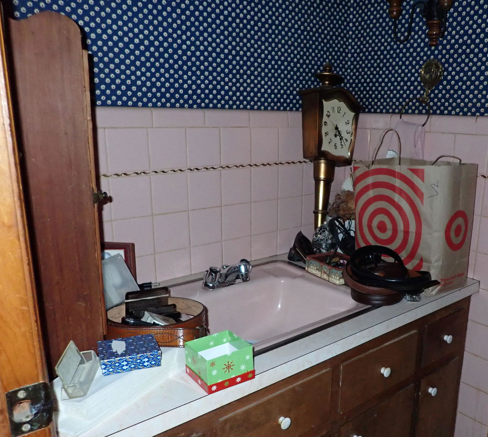 Medicine Cabinet Brass Wall Plaque Contents of Room (1 of 9)