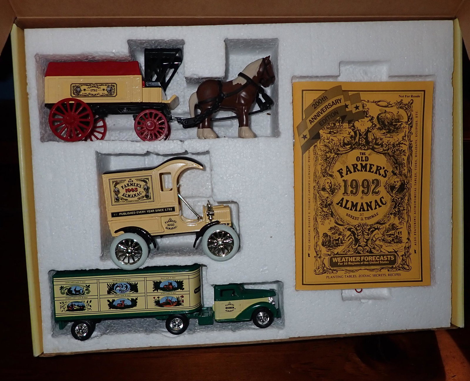Old Farmers Almanac Diecast Banks: Also included is Budweiser Airplane Bank