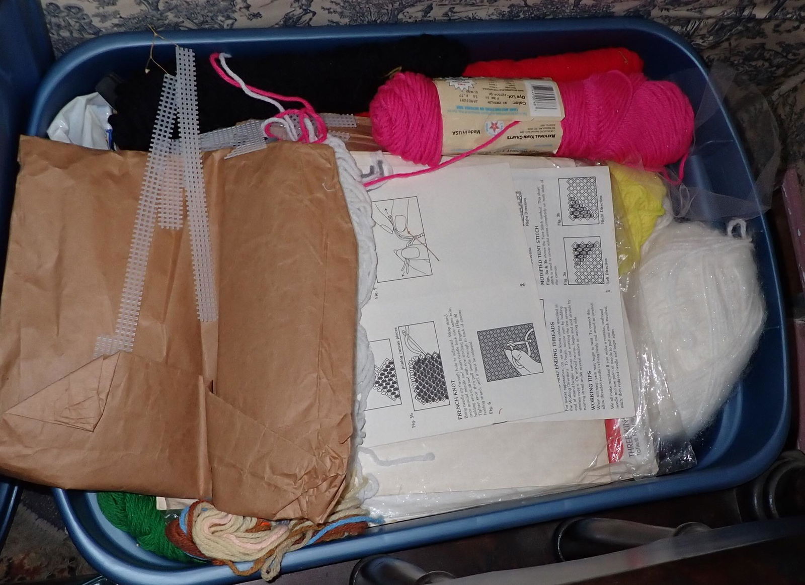 2 Totes of Yarn & Misc (1 of 3)