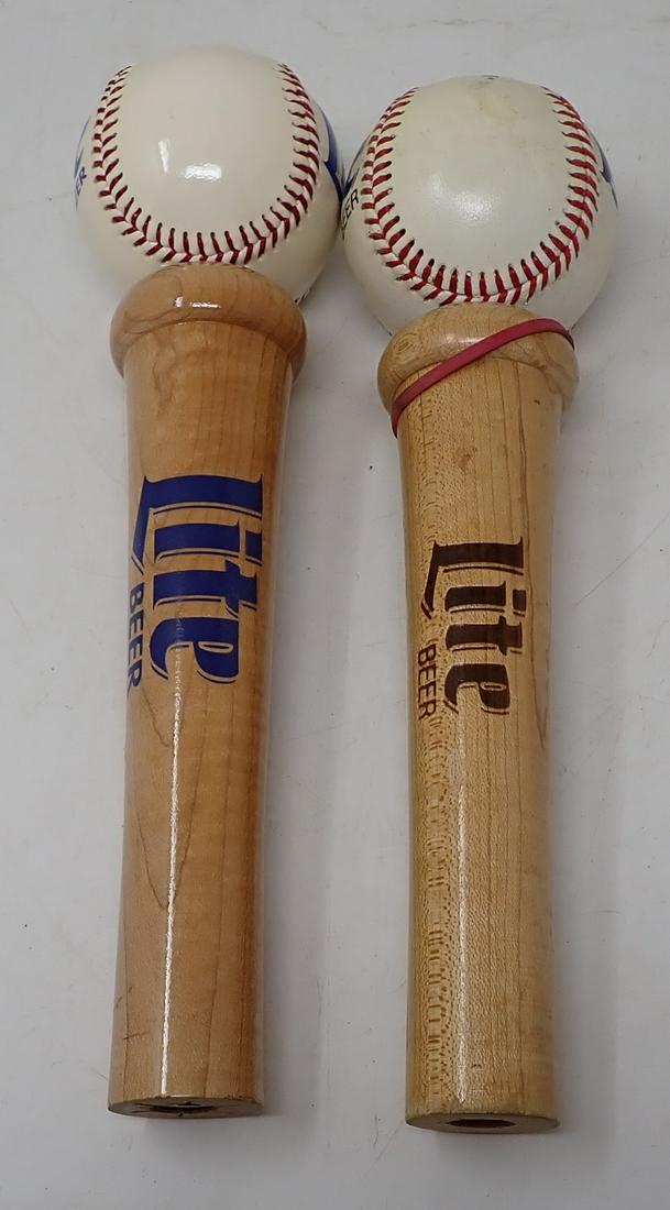 Miller Lite Baseball Beer Tap Handles: Approx 10 1/2" long