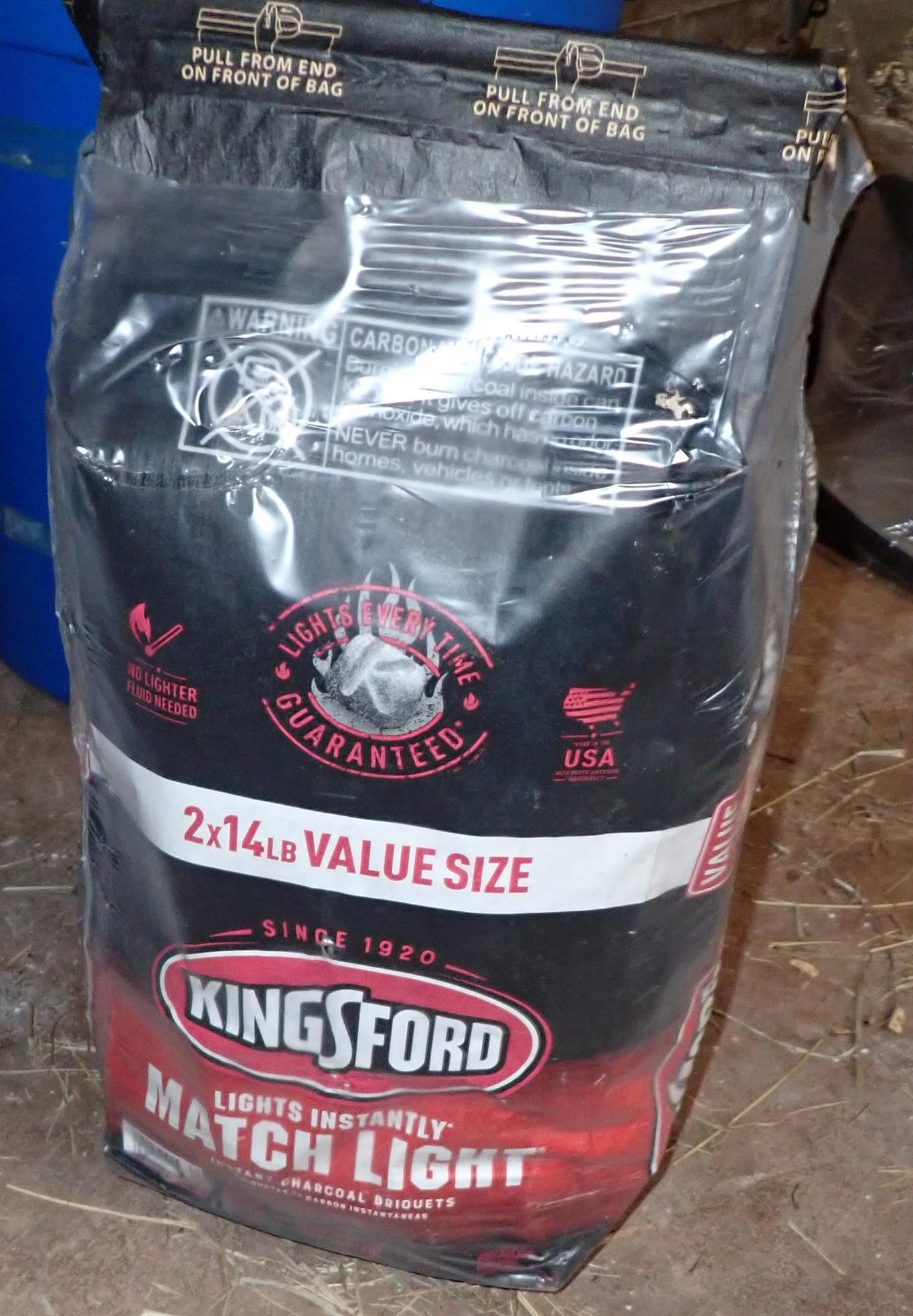 Two 14lb Bags of Kingsfors Charcoal: 2 New bags
