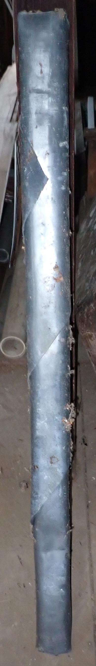 Lead: Approx 4' long and guessing it is close to 20lbs