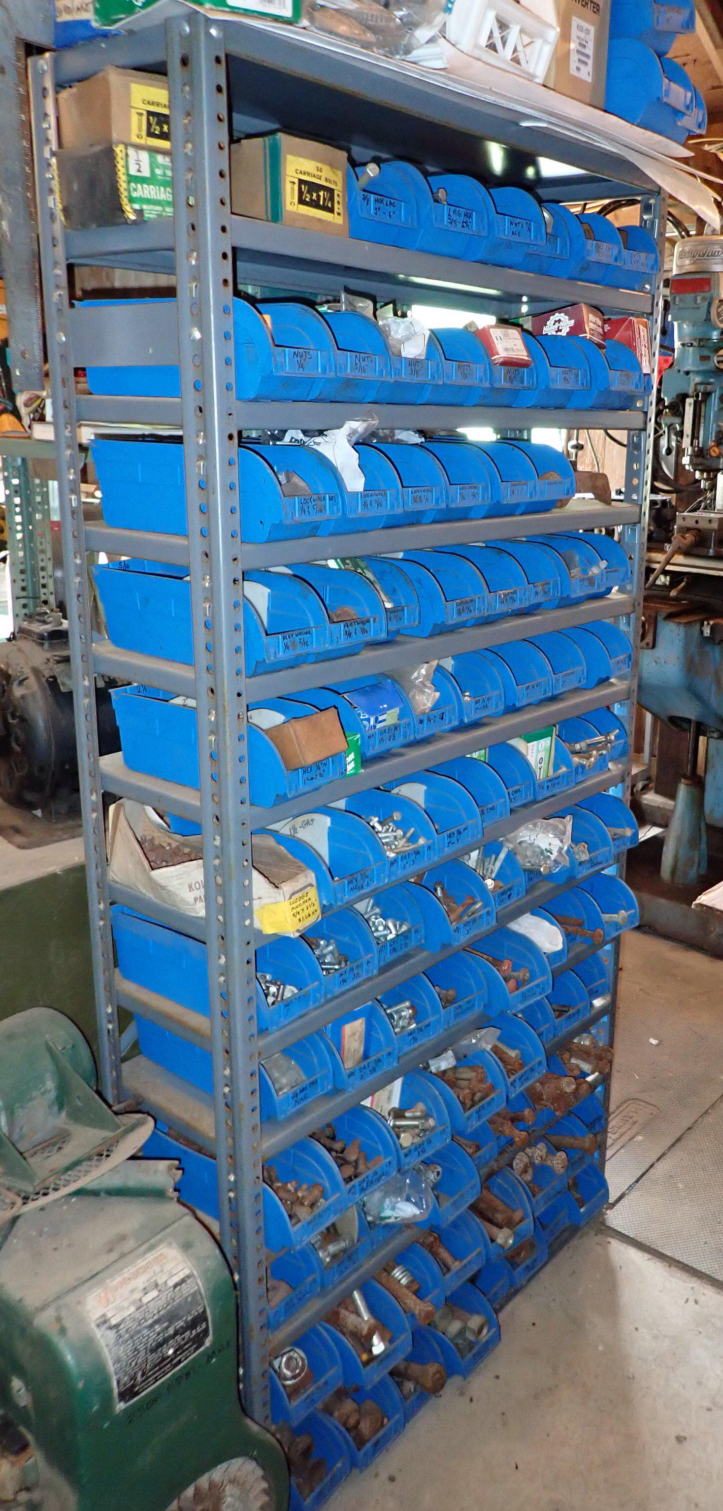 Shelf with Parts Bins and Hardware (1 of 13)