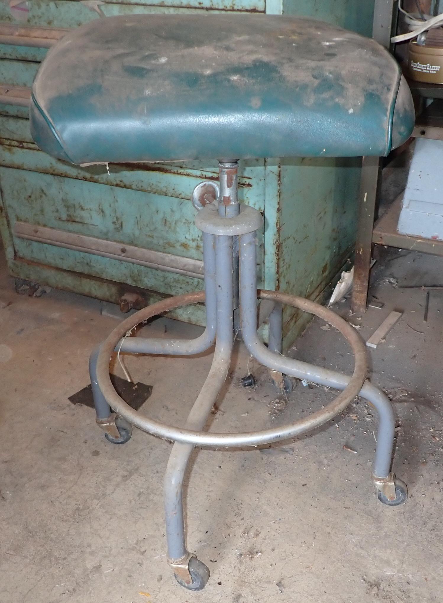 Vintage Shop Stool: Approx 29 1/2" tall