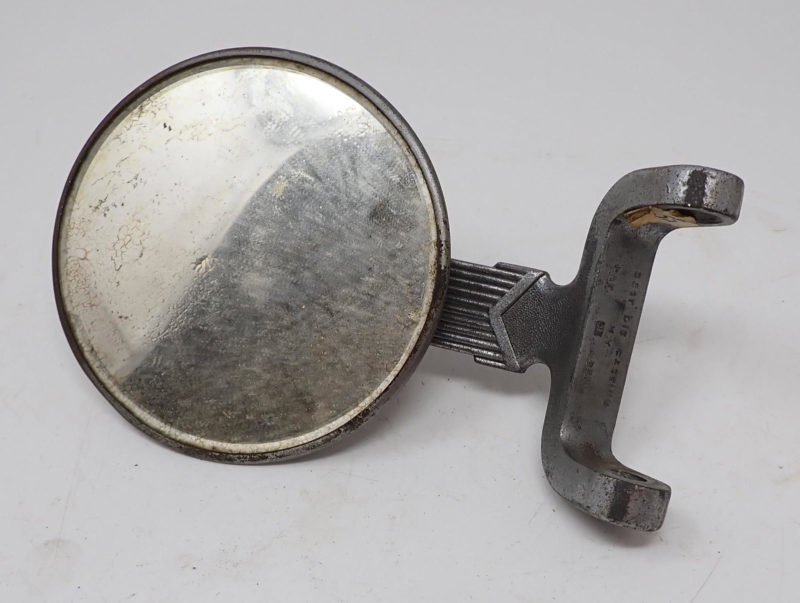 Antique Car Mirror w/ Propeller: Apprx 4" in diameter