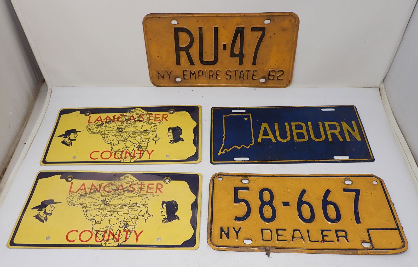 New York Dealer Auburn License Plates (1 of 2)