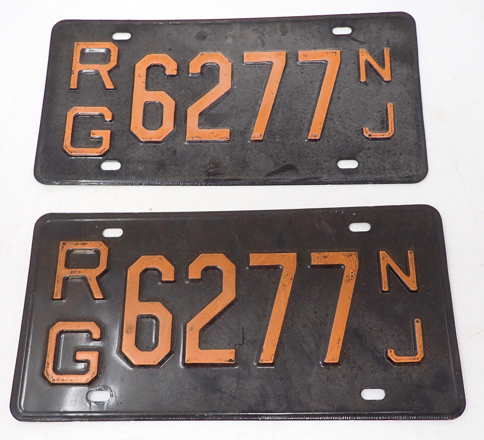 Pair of Antique NJ License Plates (1 of 1)