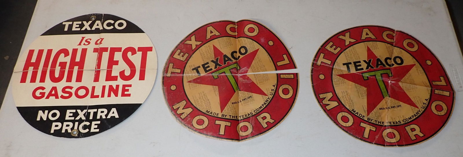 Texaco Gasoline Sign & 2 Decals (1 of 6)