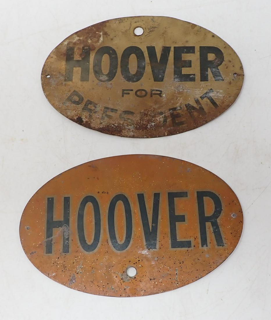 Hoover For President License Plate Badges (1 of 2)