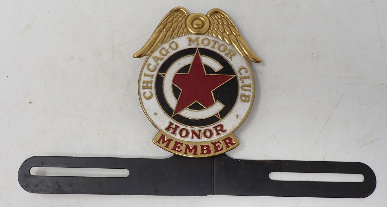 Chicago Motor Club License Plate Badge (1 of 2)