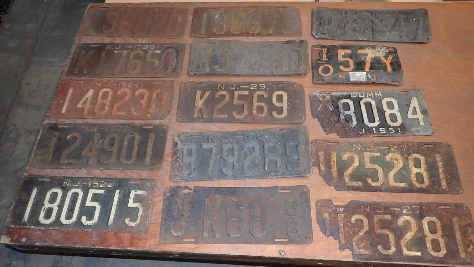 Antique NJ License Plates: New Jersey license plates
