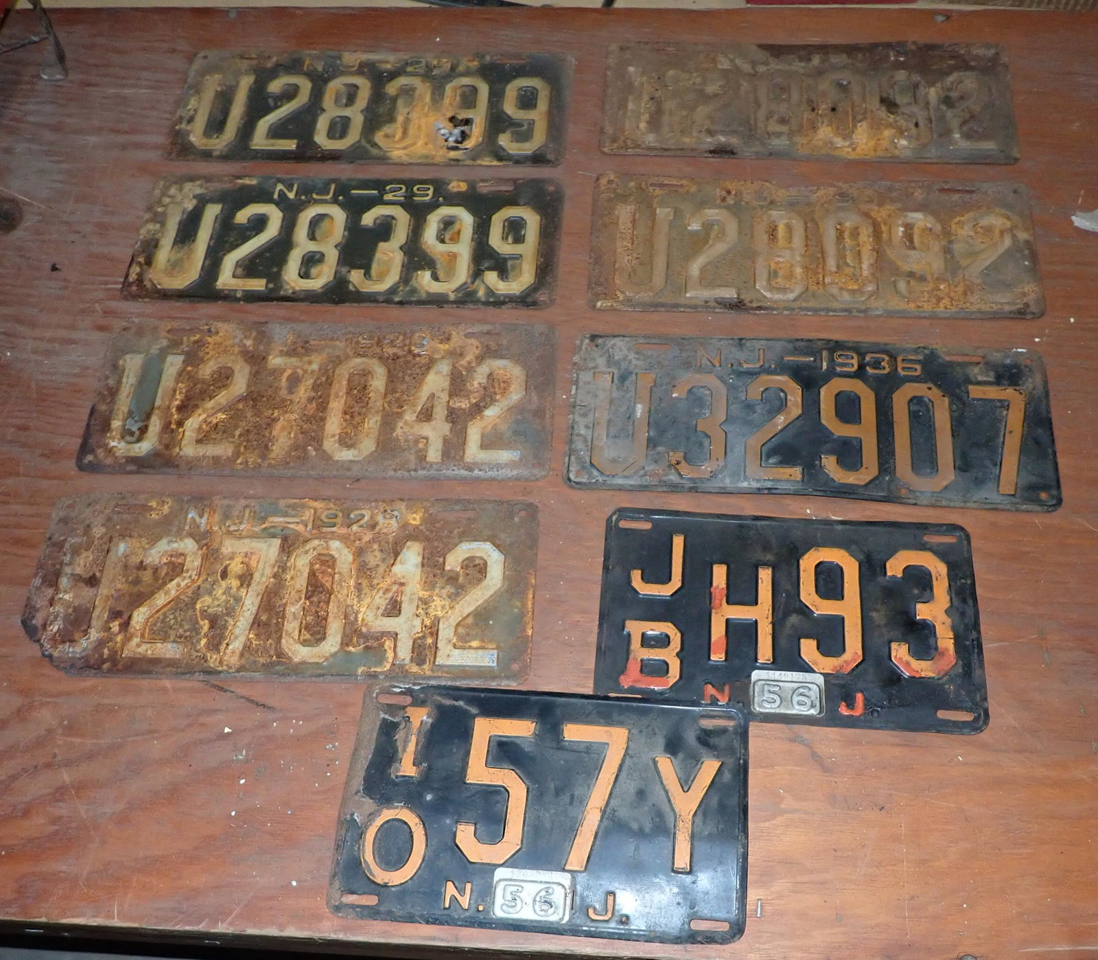 Antique NJ License Plates: New Jersey license plates
