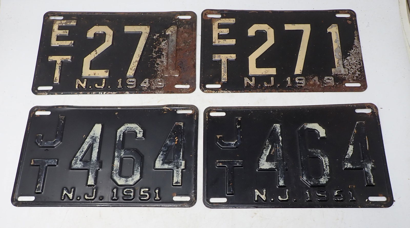 1949 1951 NJ License Plates: New Jersey license plates