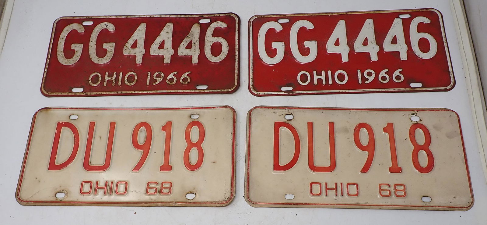 1966 & 1968 Ohio License Plates: Ohio plates