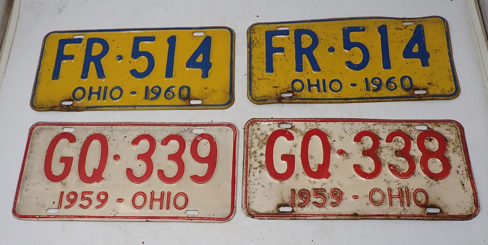 1959 1960 Ohio License Plates: Ohio plates