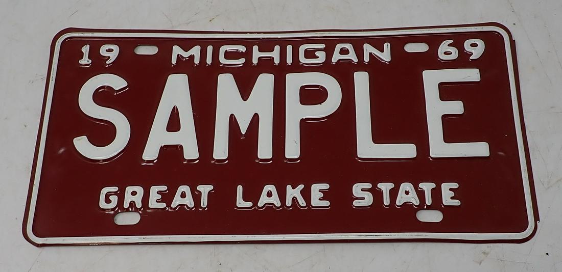 1969 Michigan Sample License Plate (1 of 1)
