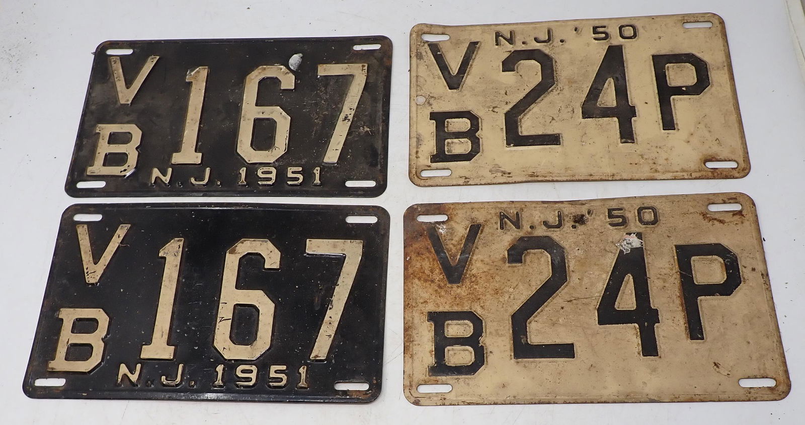 1950 & 1951 NJ License Plates: New Jersey License plates