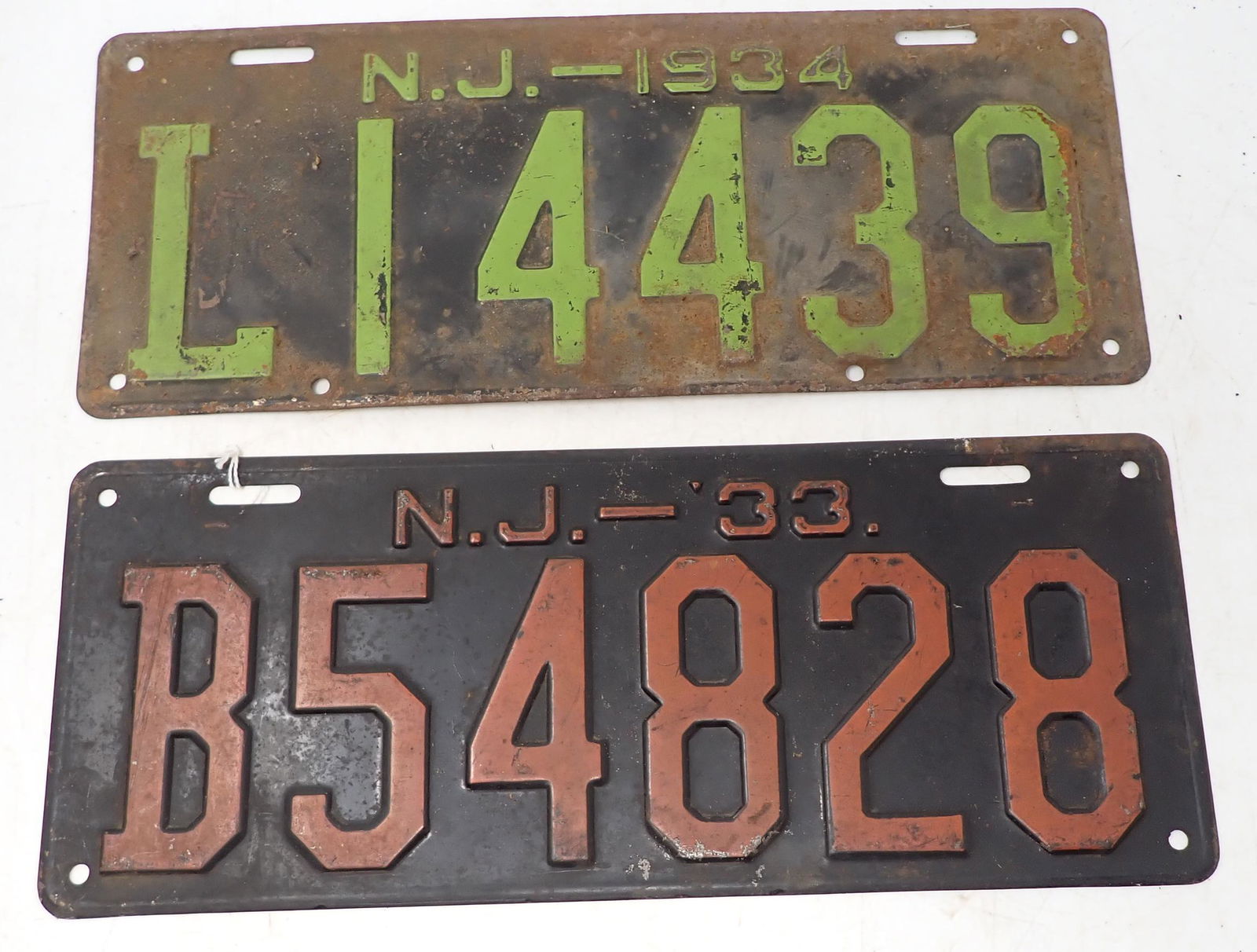 1933 1934 New Jersey License Plates (1 of 1)