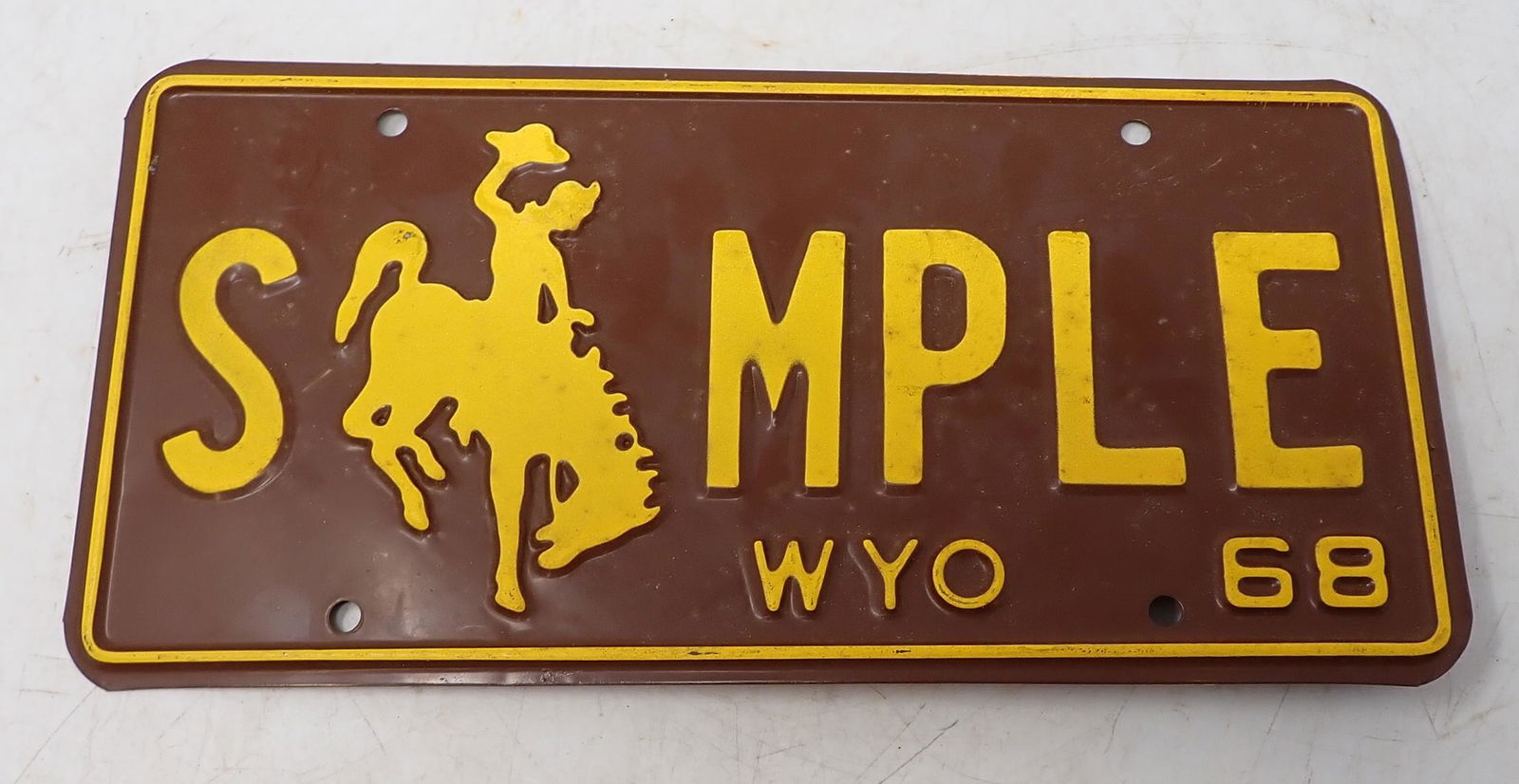 1968 Wyoming Sample License Plate (1 of 1)