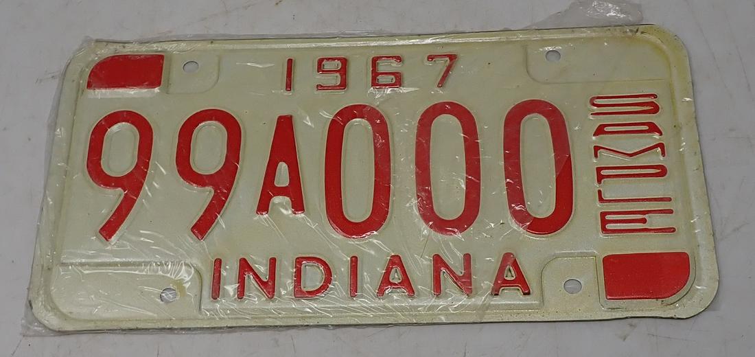 1967 Indiana Sample License Plate (1 of 1)