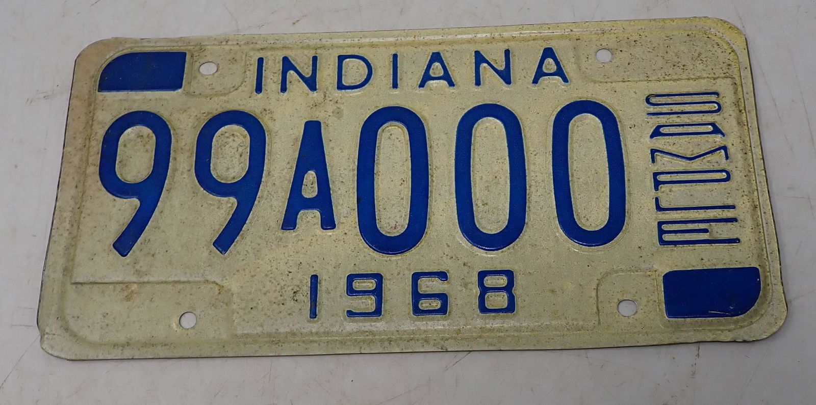 1968 Indiana Sample License Plate (1 of 1)