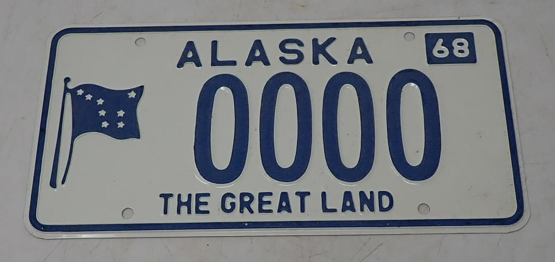 1968 Alaska License Plate (1 of 1)