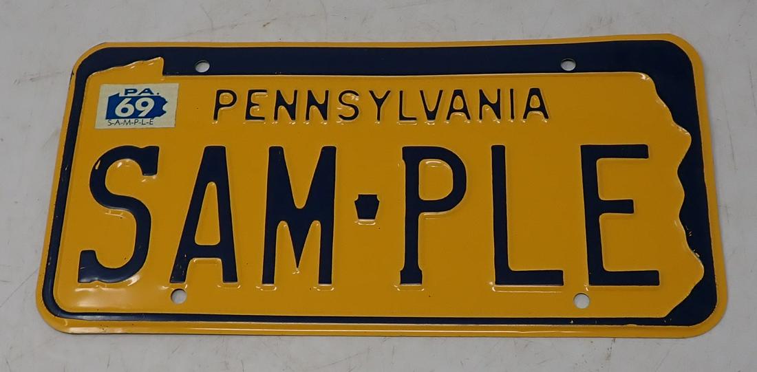 1969 Pennsylvania Sample License Plate (1 of 1)