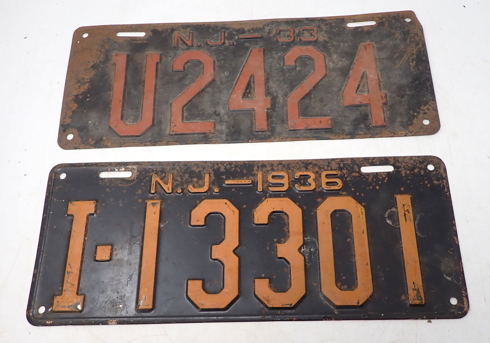 1933 1936 NJ License Plates (1 of 1)
