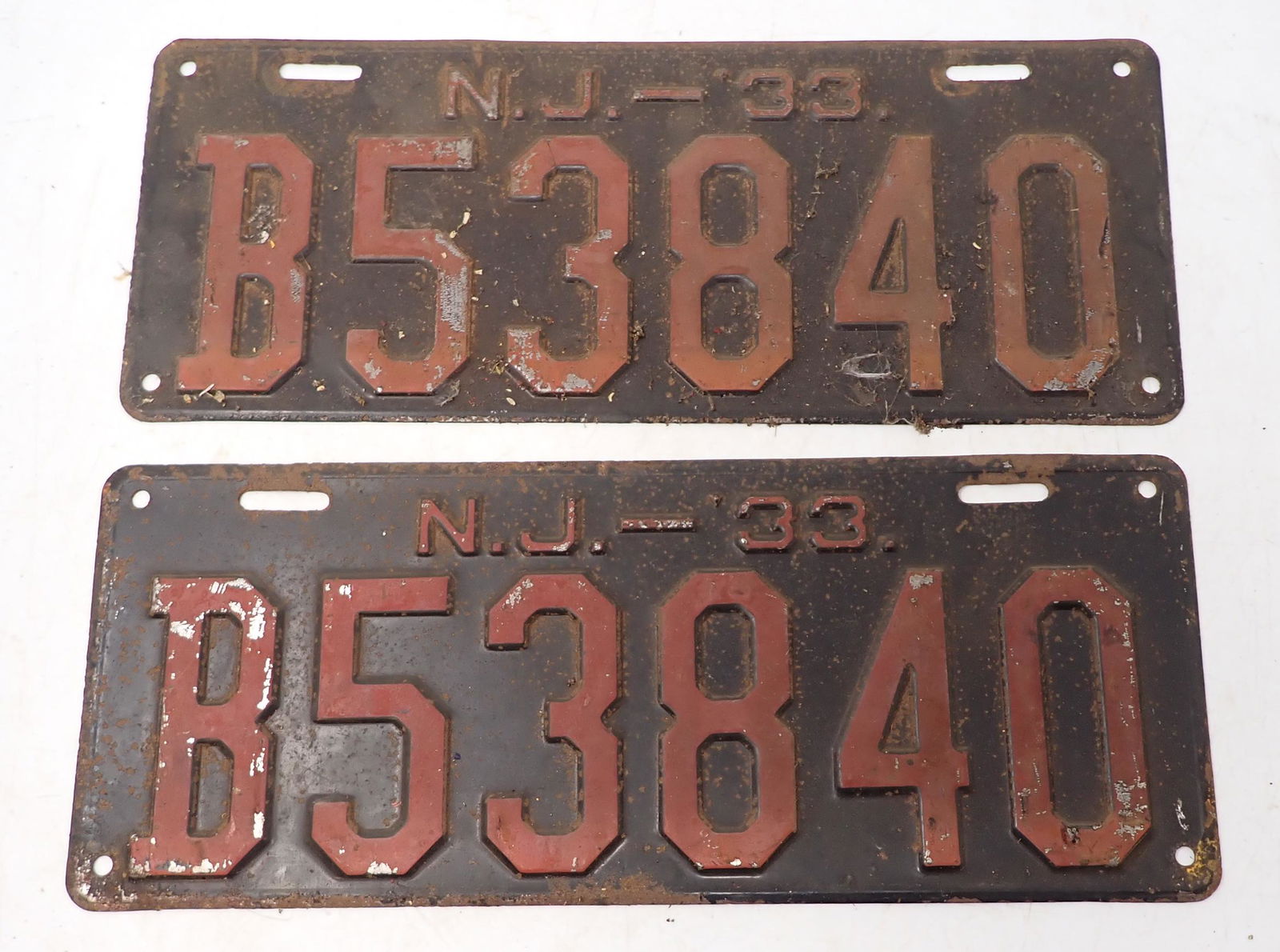 1933 New Jersey License Plates (1 of 1)