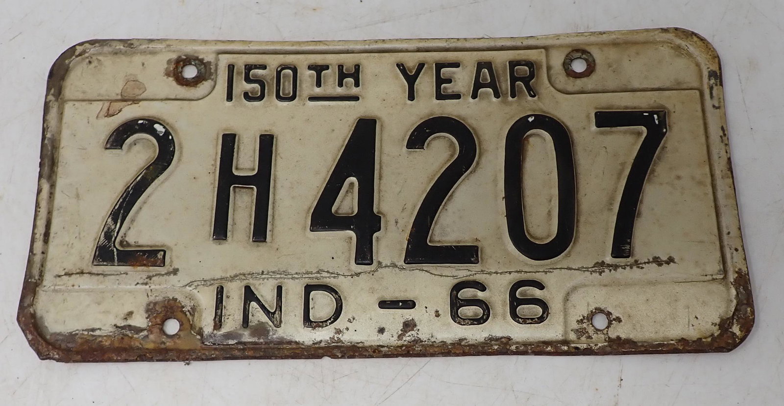 1966 Indiana License Plate (1 of 2)