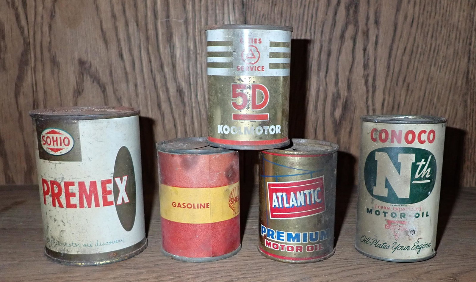 Sohio 5D Shell Tin Oil Can Banks (1 of 2)