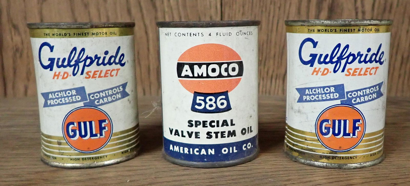 Gulf Amoco Tin Oil Can Banks (1 of 3)