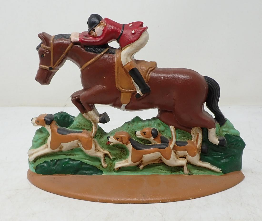 Cast Iron Fox Hunt Door Stop (1 of 2)