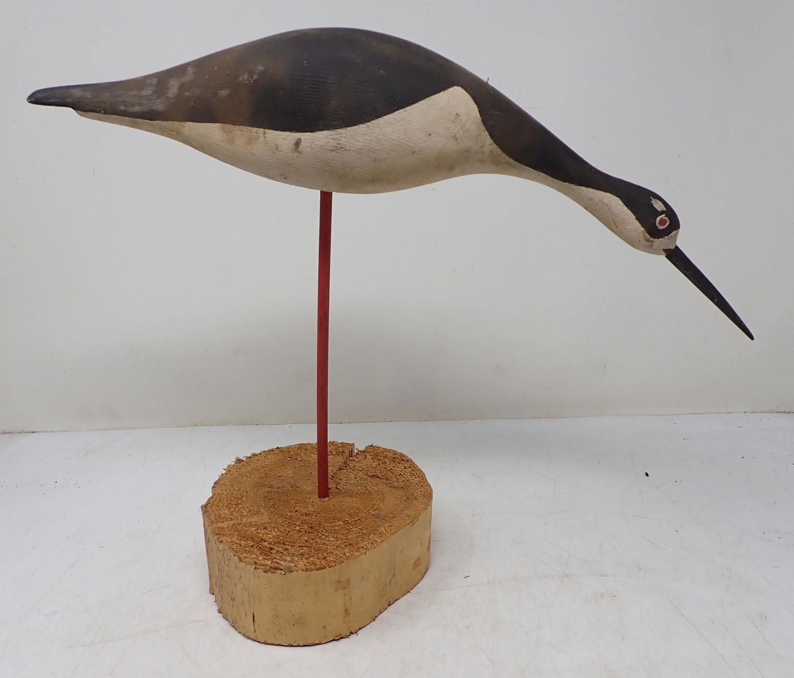 1985 Chas Leach Carved Shore Bird (1 of 3)