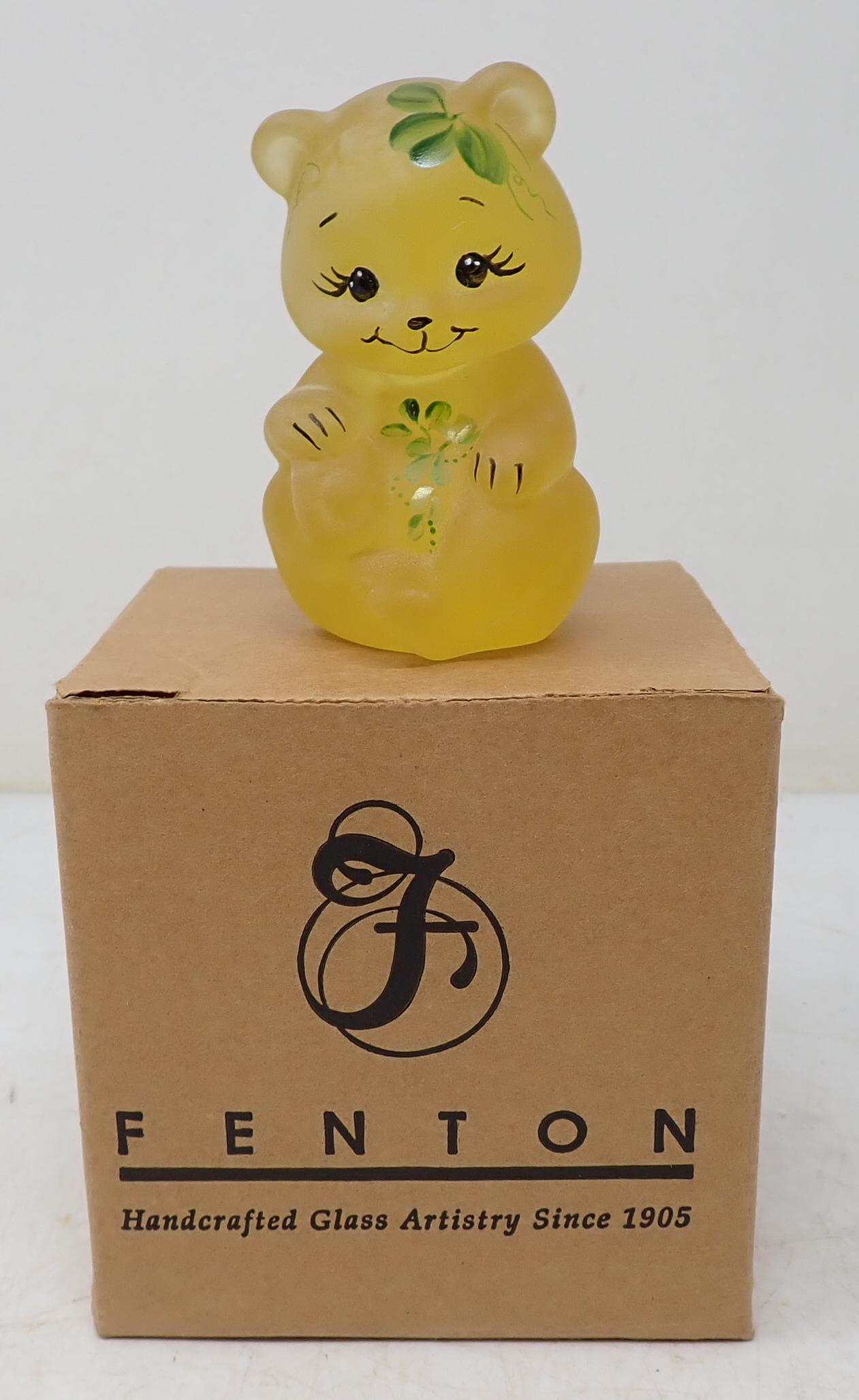 Hand Painted and Signed Fenton Bear (1 of 2)