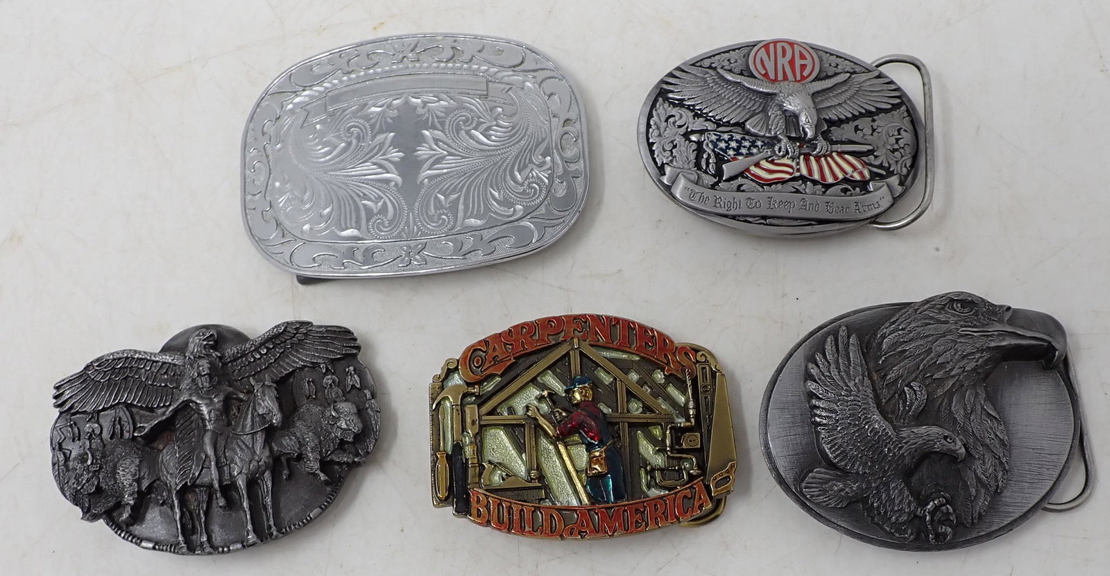 5 Belt Buckles incl NRA: Getting all pictured