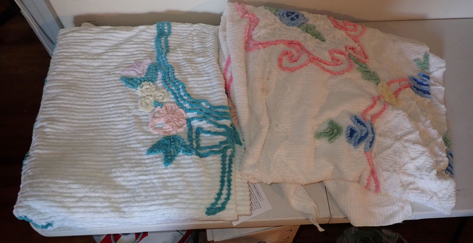 2 Vintage Chenille Bedspreads (1 of 3)