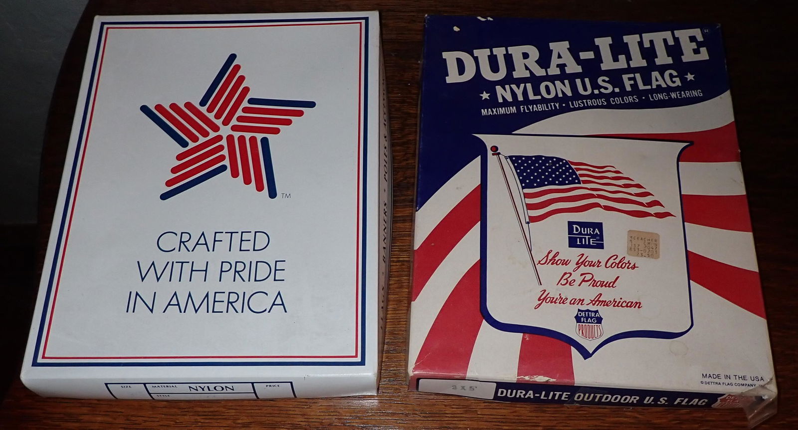 2 Vintage 3x5 American Flags (1 of 2)