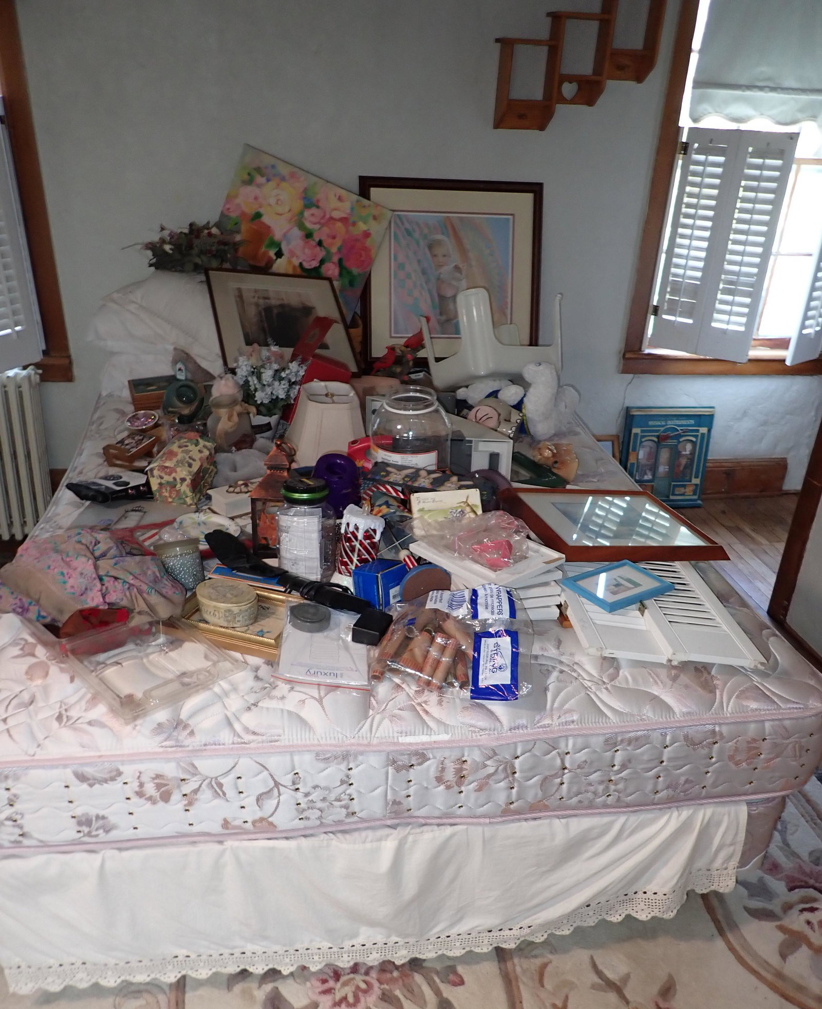 Dresser Nightstand Bed Contents: Also includes the mattress and boxspring , if you want it. Take what you want and leave the rest