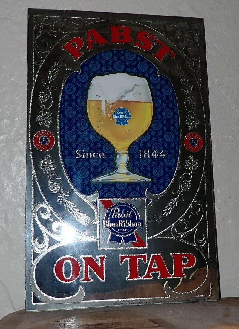 Pabst Mirrored Beer Sign (1 of 2)