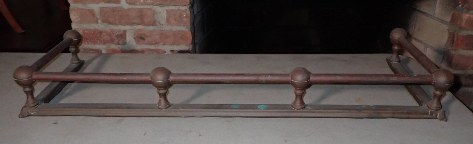 Brass Fireplace Surround: Approx 12 1/4" x 36 1/2" x 4 1/2" tall.