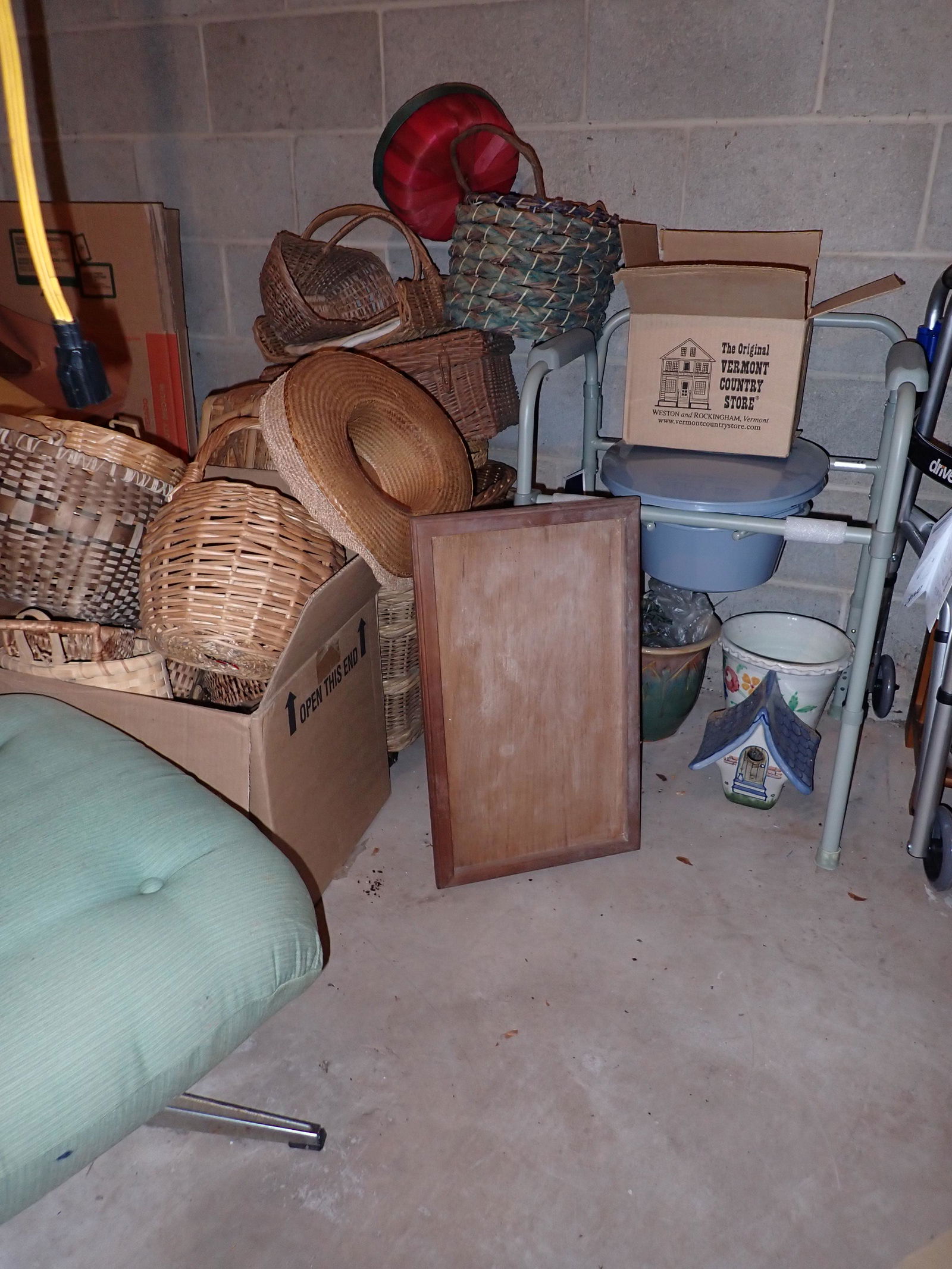 Vintage Ottoman Floor Fan & Baskets: Getting all pictured. Take what you want and leave the rest