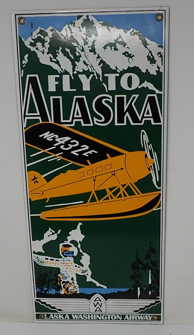 Porcelain Alaska Washington Airway Sign (1 of 2)