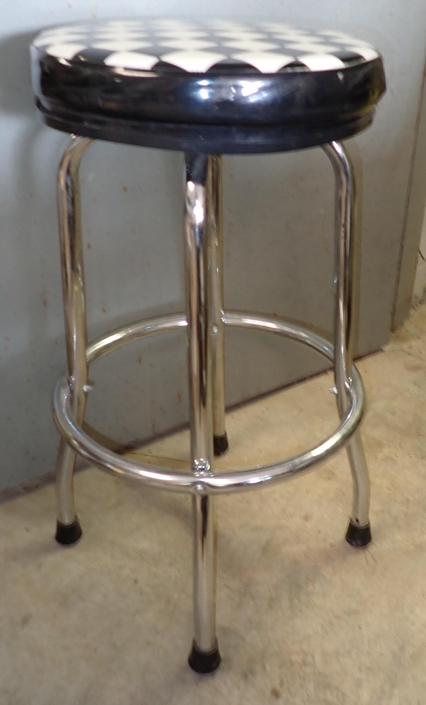 Checkered Flag Shop Stool (1 of 3)
